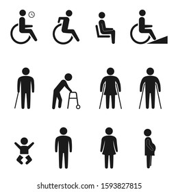 Set Accessibility Icons Vector Illustration On Stock Vector (Royalty ...