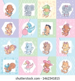 set of accessories for baby pattern