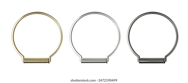 Un conjunto de accesorios para bolsos 2. Ilustración vectorial 3d