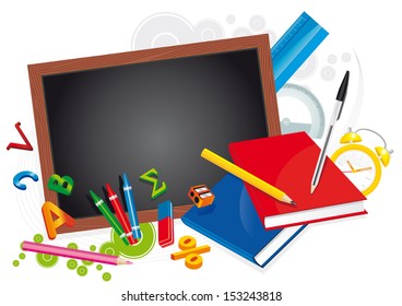 set of accessories for school and office