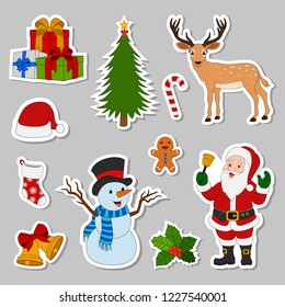 Set of accessories sticker christmas
