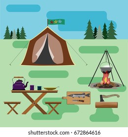 
A set of accessories for traveling to nature. For active and life-loving people. Cook dinner at the stake.
