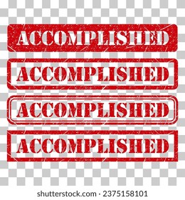 Set of Accomplished stamp symbol, label sticker sign button, text banner vector illustration . - Powered by Shutterstock - Get 15% off with code: PIKWIZARD15
