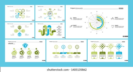 Set of accounting or economics concept infographic charts. Business diagrams for presentation slide templates. For corporate report, advertising, banner and brochure design.