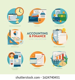A set of accounting & finance theme icons. Contains 6 group of icons which can be separated. Very suitable for your graphic collection! 