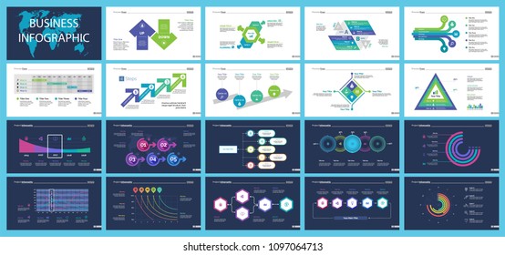 Set of accounting or statistics concept infographic charts