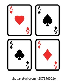 set of ace icon cards