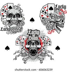 Set Skull Playing Cards Stock Vector (Royalty Free) 1027262011