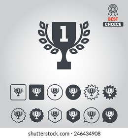 Set of achievement icons for web design, sites, info-graphic, applications, stickers and games