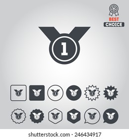 Set of achievement icons for web design, sites, info-graphic, applications, stickers and games