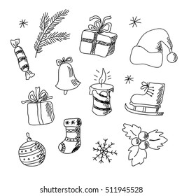 Set of aChristmas elements for design