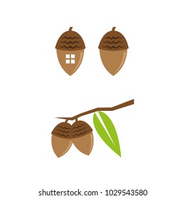 A set of acorn icons