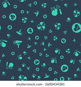 Set Acorn, No chicken leg, Carrot and Heart rate on seamless pattern. Vector