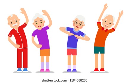 7,184 Elderly exercise vector Images, Stock Photos & Vectors | Shutterstock