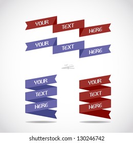 Set of ad ribbons - illustration