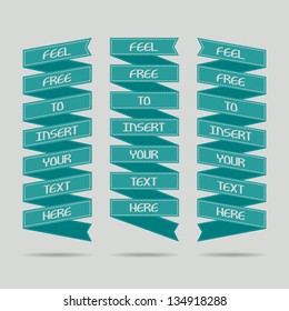 Set of ad ribbons - illustration