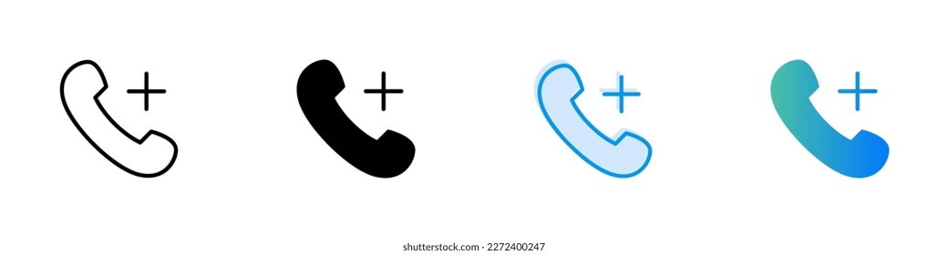 set of add call icon. sign for mobile concept and web design. vector illustration. suitable for any purpose