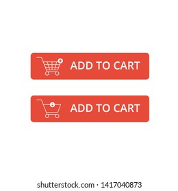 Set of Add to cart icon design vector template. Add to cart button for web or online shop.