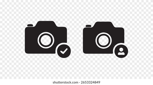 Set of add photo vector icons, Add photo line icon, Attach new image or picture. Edit album. Vector illustration eps 10.