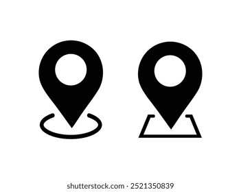 Set Of Address place icon symbol. Location icon collection. Vector Illustration.