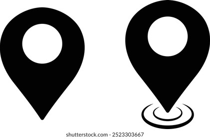 Set Of Address place icon symbol. Location icon collection. Vector Illustration.