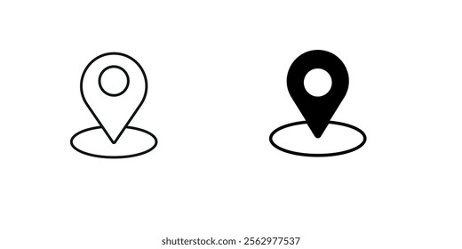 Set Of Address place icon symbol. Location icon collection. Vector Illustration. location icon. vector icon