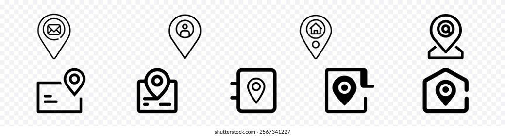 Set Of Address place icon symbol. Location icon, Location Icon. Address icon. Pinpoint