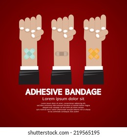Set of Adhesive Bandage Vector Illustration