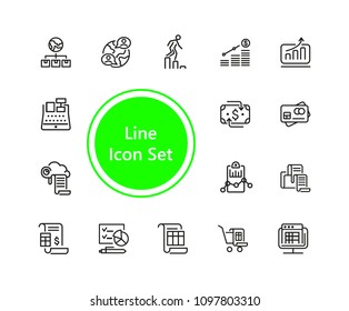 Set of Administration Line Icons