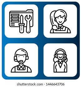 Set of administrator icons such as Tech support, Administrator, Customer service, Support services , administrator