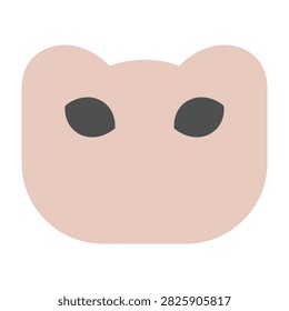 Conjunto caras oso plano