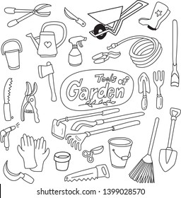 Set of adorable garden tools