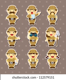 set of Adventurer people stickers