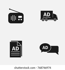 Set of advertisement  vector icons.