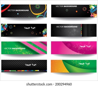 Set advertising banners on different topics.