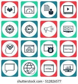 Set Of Advertising Icons On Loading Speed, Brain Process And Website Performance Topics. Editable Vector Illustration. Includes Brief, Website, Community And More Vector Icons.
