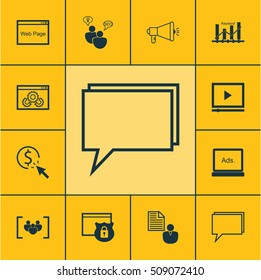 Set Of Advertising Icons On Security, Keyword Optimisation And Questionnaire Topics. Editable Vector Illustration. Includes Group, SEO, Per And More Vector Icons.