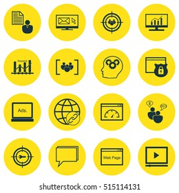 Set Of Advertising Icons On Website, SEO Brainstorm And Focus Group Topics. Editable Vector Illustration. Includes Comprehensive, Online, Advertising And More Vector Icons. Set Of Advertising Icons On Website, SEO Brainstorm And Focus Group Topics. Editable Vector Illustration. Includes Comprehensive, Online, Advertising And More Vector Icons.