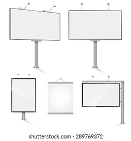 set of advertising outdoor design templates. vector illustration