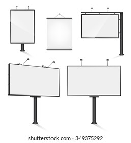 set of advertising outdoor design templates. vector illustration