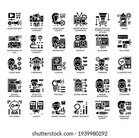 Set von Werben dünnen Linie und Pixel perfekte Symbole für jedes Web-und App-Projekt. 