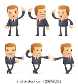 set of advisor character in different interactive  poses