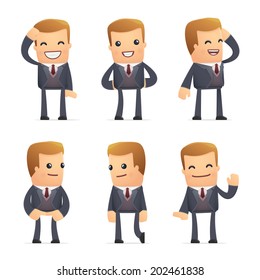 set of advisor character in different interactive  poses