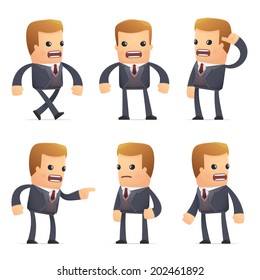 set of advisor character in different interactive  poses