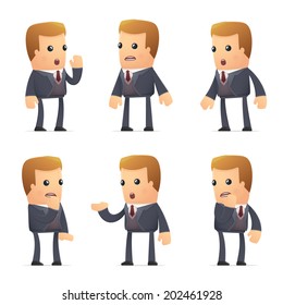 set of advisor character in different interactive  poses