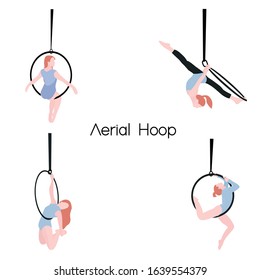 A Set Of Aerial Hoop Pose