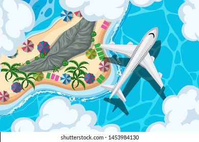 Ilustración de escenas de vista aérea