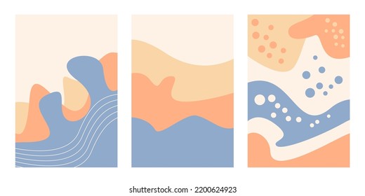 Conjunto de plantillas de diseño de portada estética. para banners, folletos, folletos, fondos, medios promocionales y diseños de medios sociales