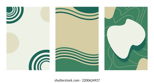 Conjunto de plantillas de diseño de portada estética. para banners, folletos, folletos, fondos, medios promocionales y diseños de medios sociales