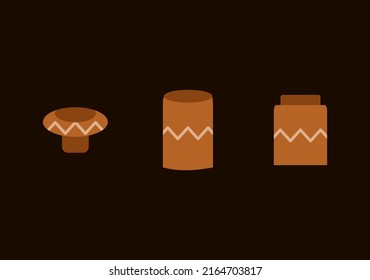 set of aesthetic flower vase